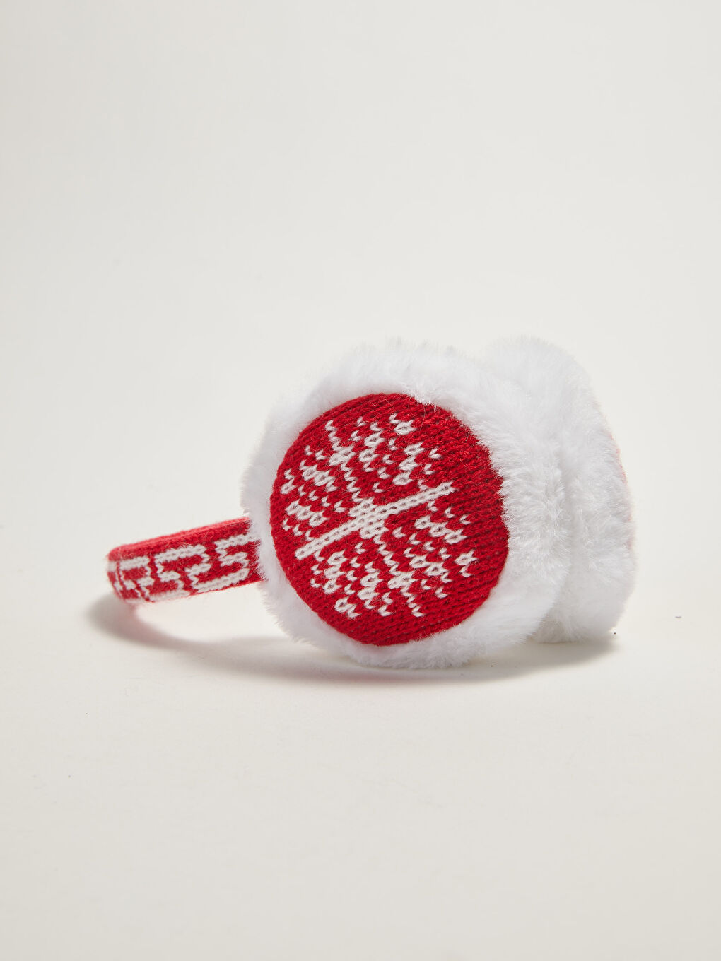 New Year Themed Plush Detailed Women's Knitwear Headphones-4