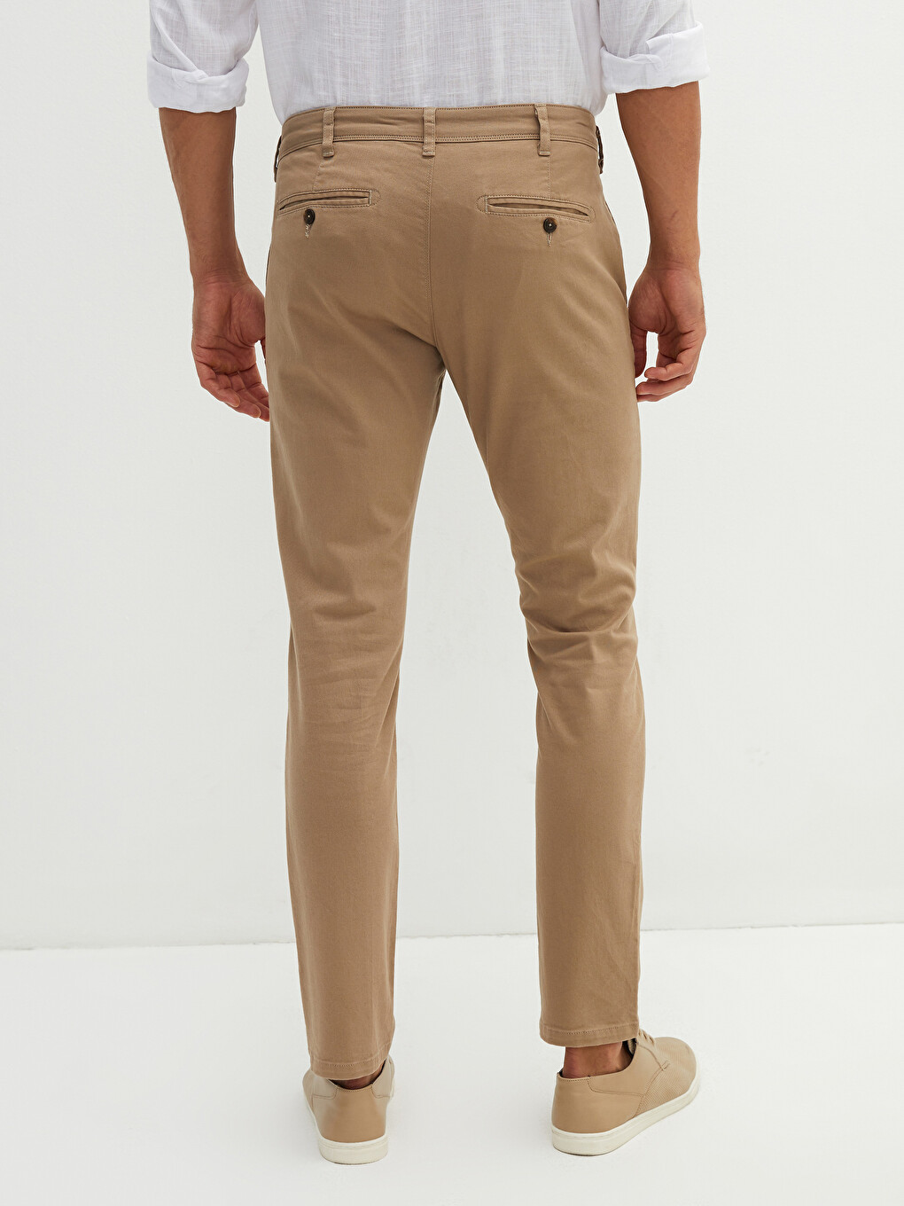 Extra Slim Fit Twill Men's Chino Trousers-4