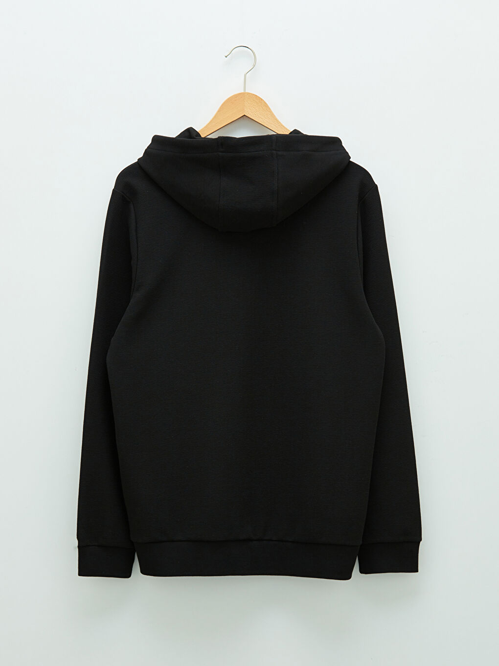 Мужская толстовка на молнии с капюшоном и длинным рукавом-5