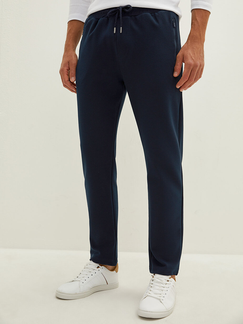 Lacivert Standart Kalıp Erkek Eşofman Altı-3