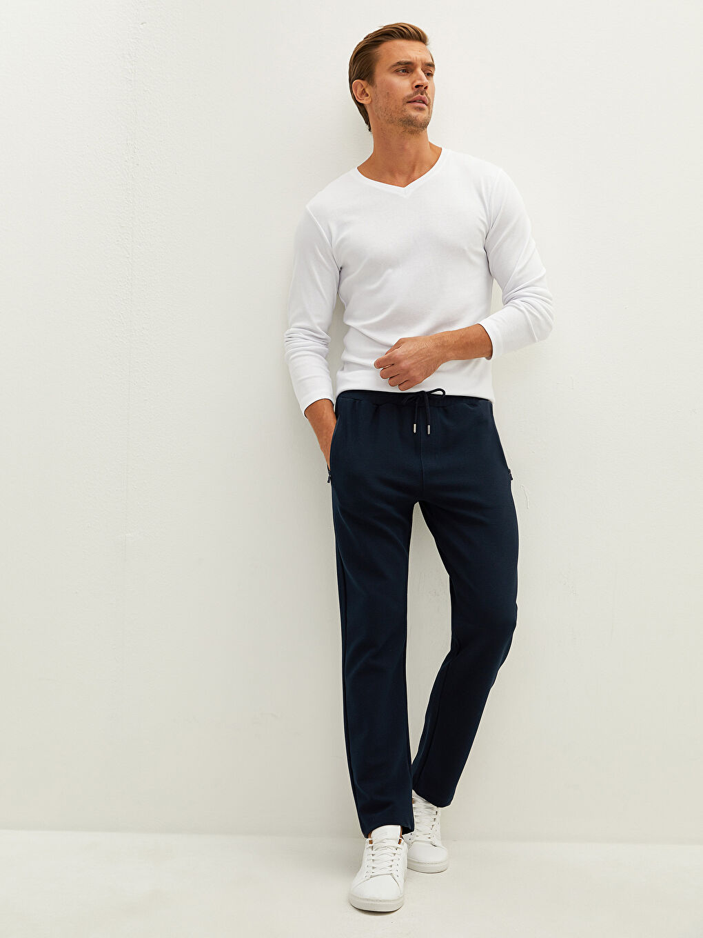 Lacivert Standart Kalıp Erkek Eşofman Altı