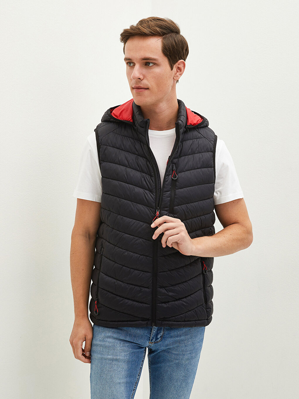 Gilet à Capuche pour Hommes Coupe Standard-1