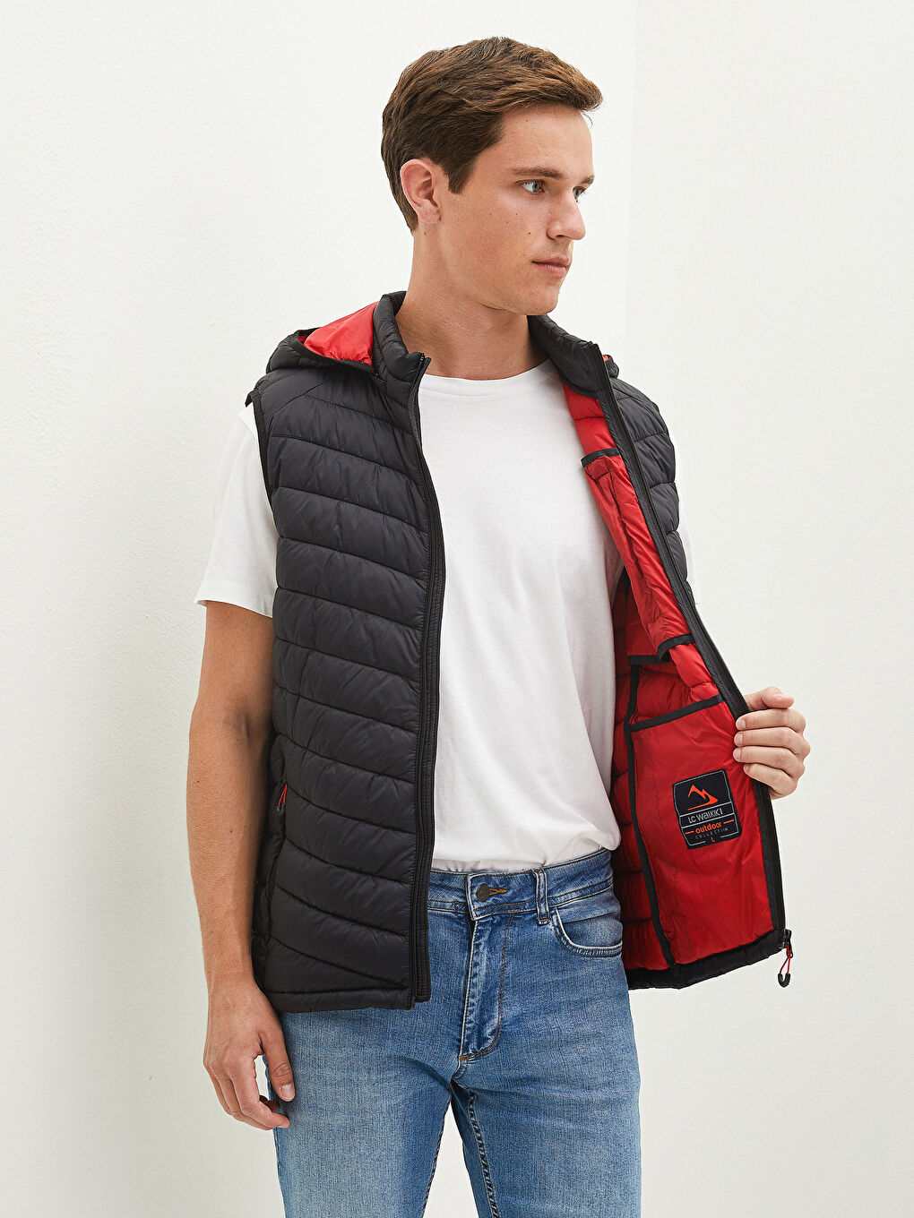 Gilet à Capuche pour Hommes Coupe Standard-3