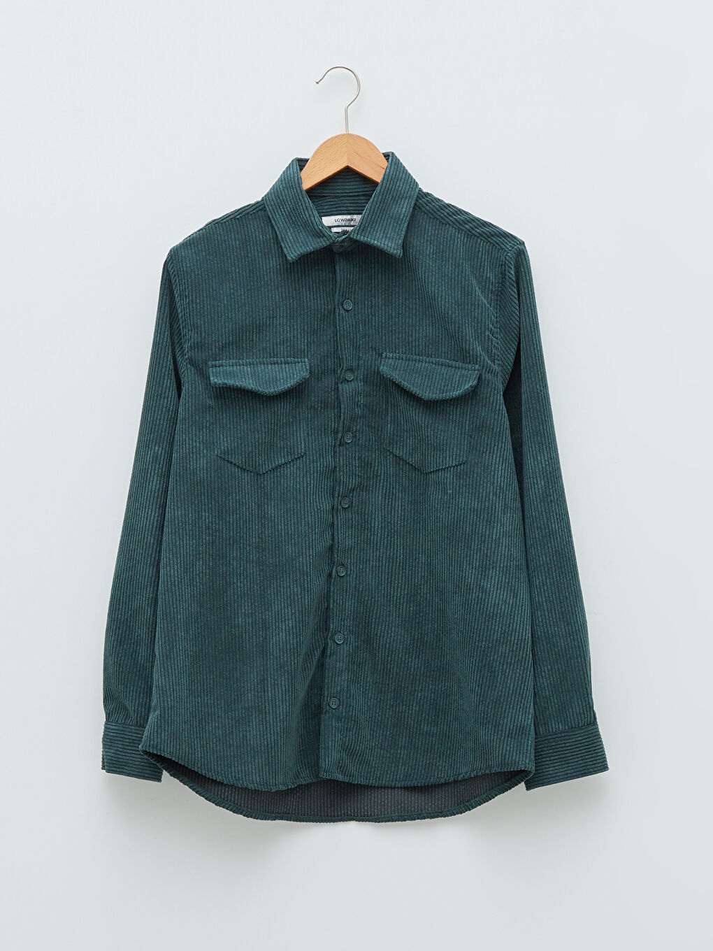 Chemise pour Hommes en Velours à Manches Longues Coupe Régulière-5