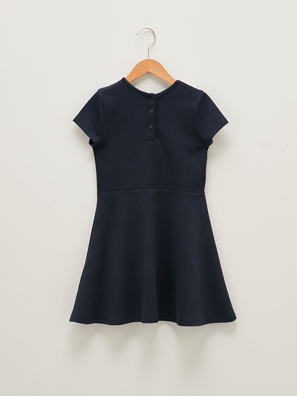 Baby Collar Lace Detailed Short Sleeve Girl Dress-1