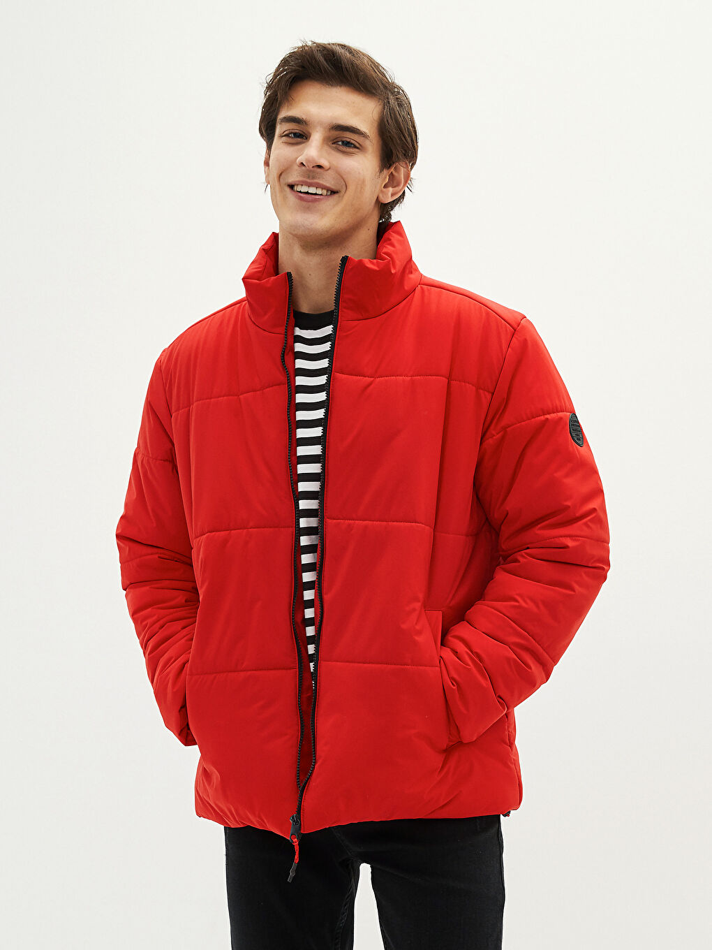 Opušteni kroj Dugi rukav Uspravna kragna Kaput za Muškarce