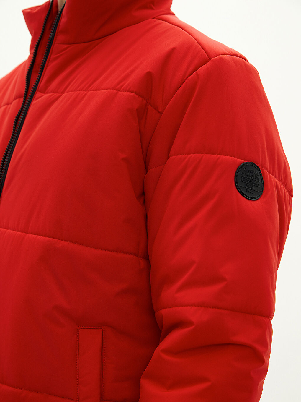 Opušteni kroj Dugi rukav Uspravna kragna Kaput za Muškarce-2