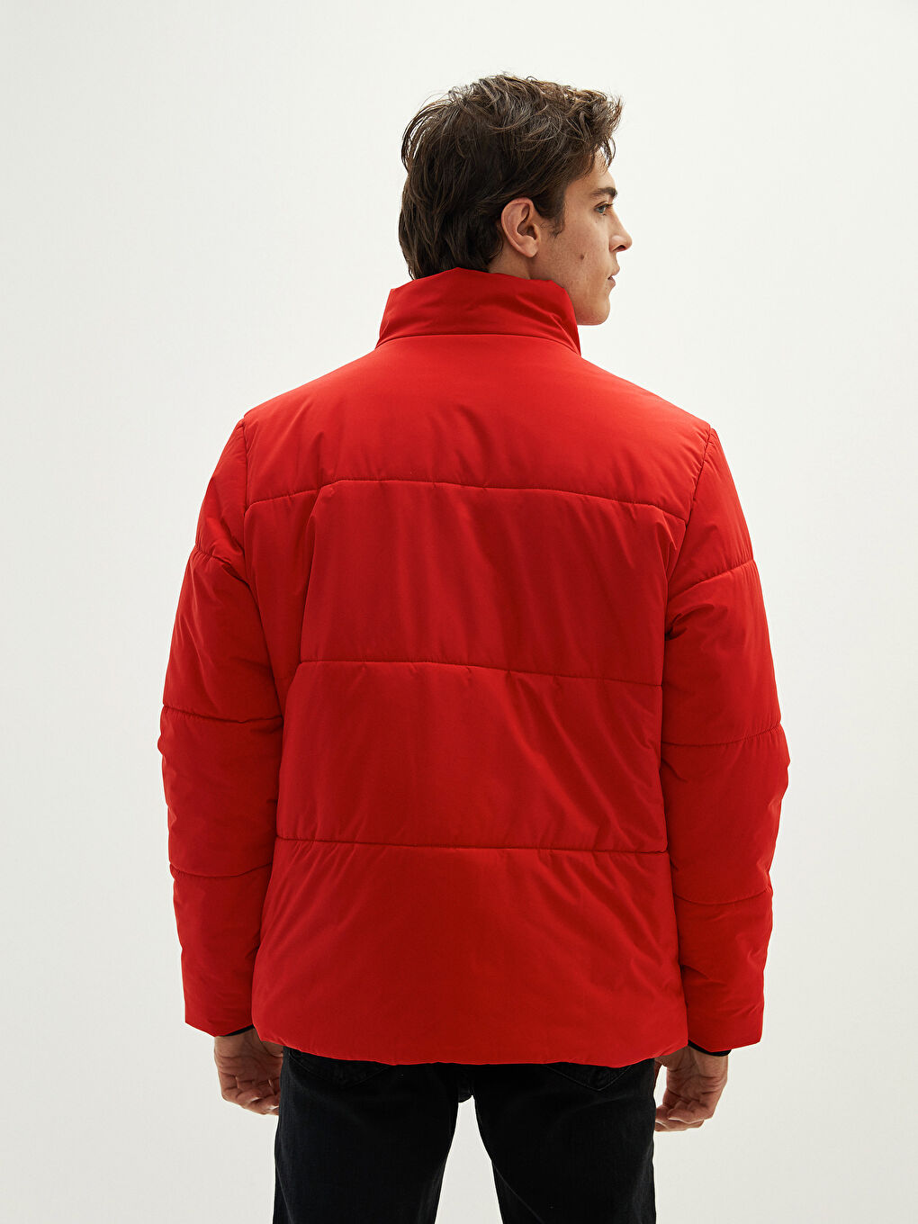 Opušteni kroj Dugi rukav Uspravna kragna Kaput za Muškarce-4