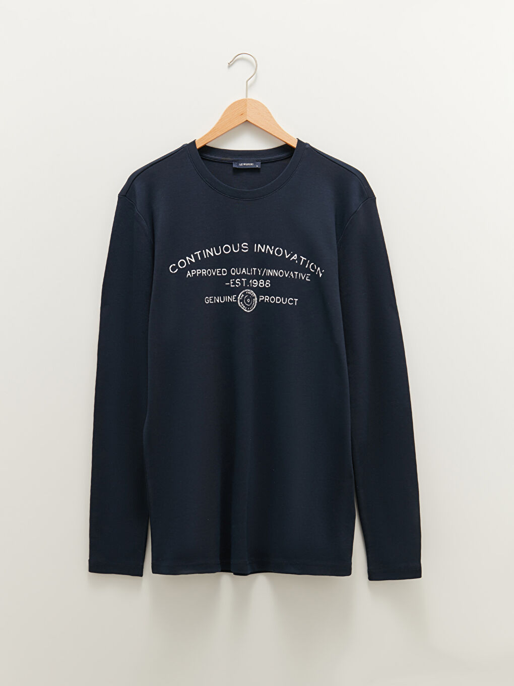 Crew Neck Long Sleeve Printed Men's T-Shirt-5