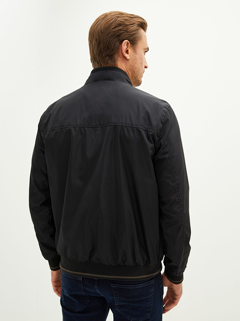 LC Waikiki Standard Pattern Stand Up Collar Men's Bomber Jacket -W11274Z8-K75