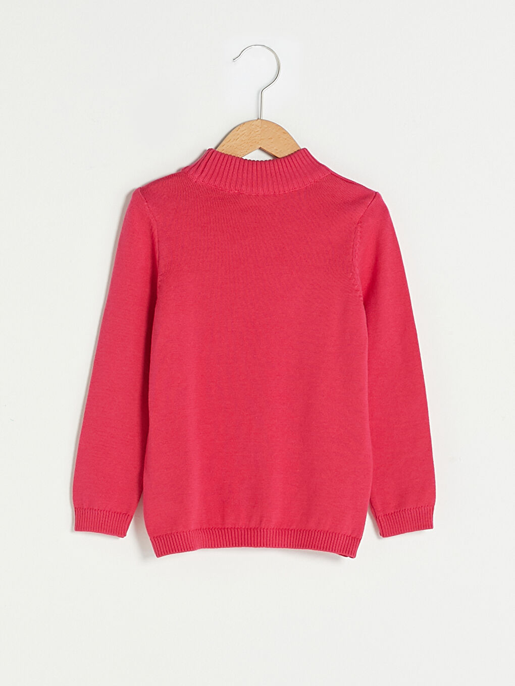 Half Turtleneck Long Sleeve Girl Thin Knitwear Sweater-1