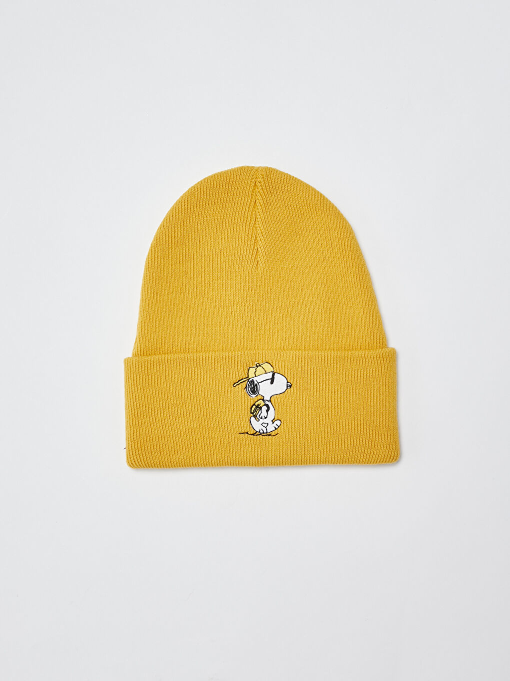 Sarı Snoopy Lisanslı Erkek Triko Bere-2