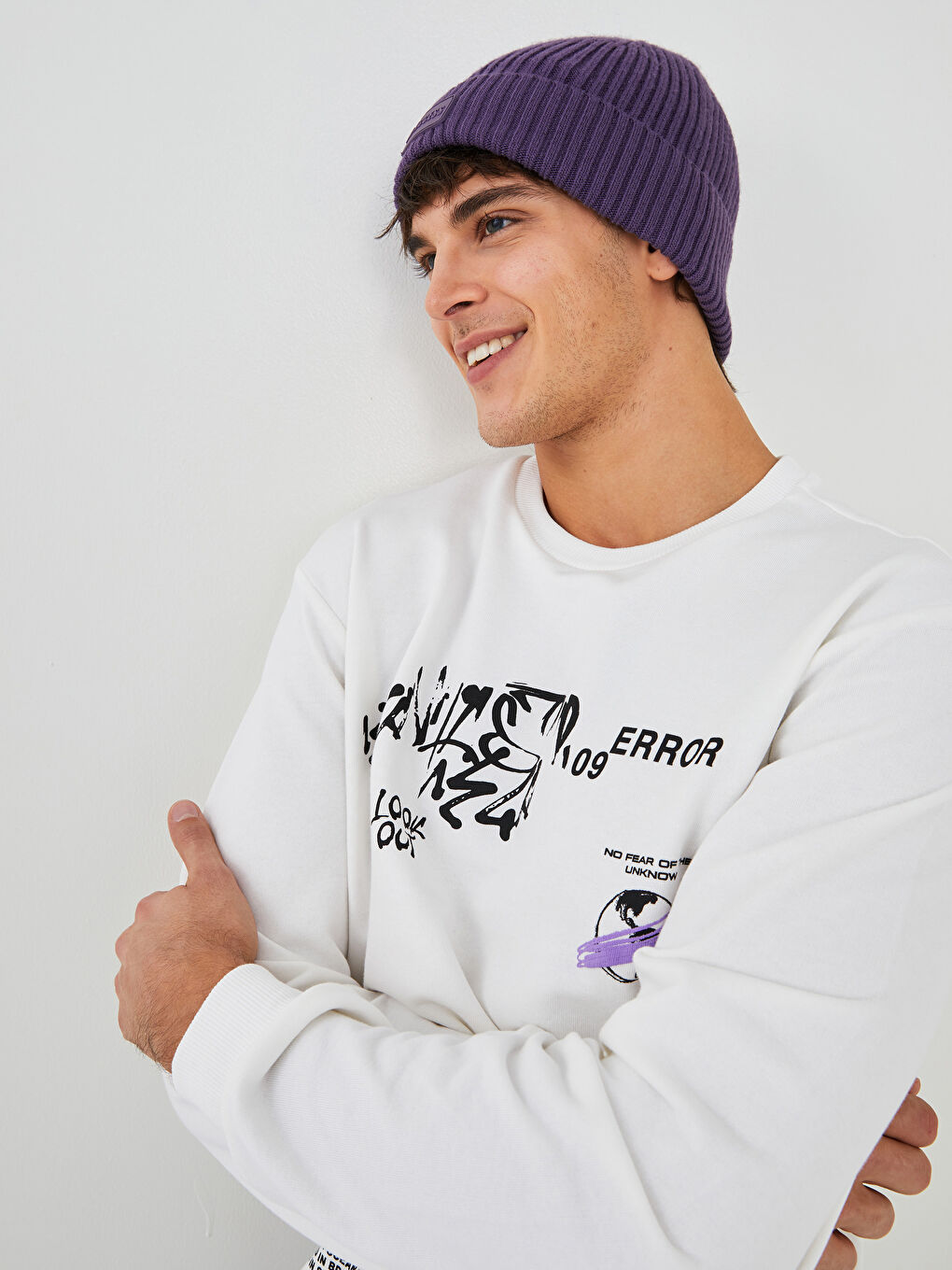 LCW ACCESSORIES Label Printed Men's Tricot Beanie -W11333Z8-UTE