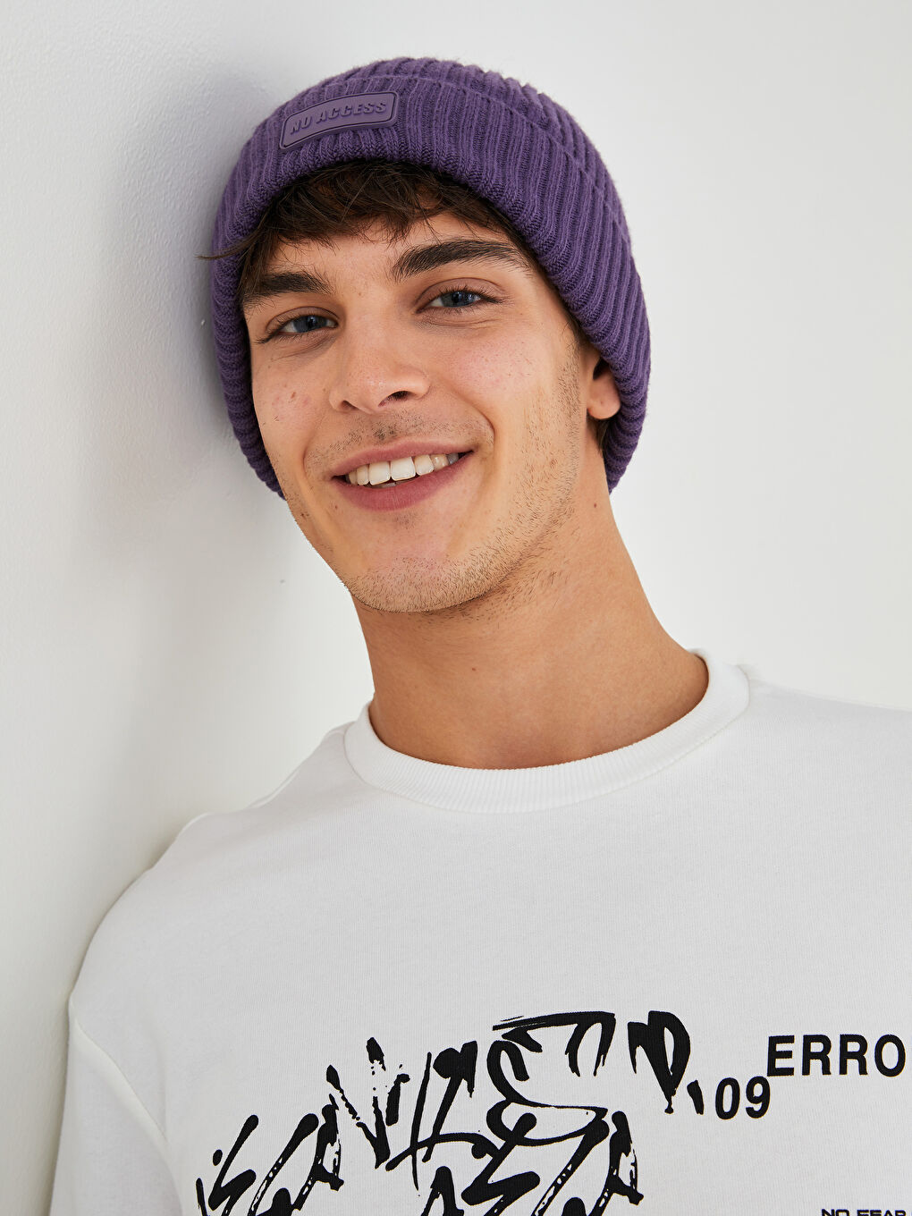 LCW ACCESSORIES Label Printed Men's Tricot Beanie -W11333Z8-UTE