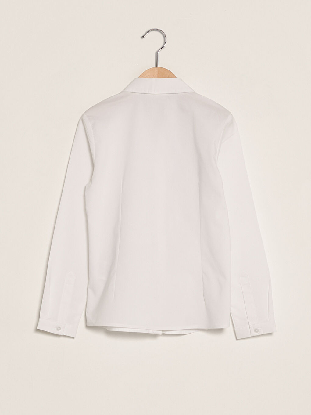 LCW Kids Baby Collar Ruffle Detail Long Sleeve Poplin Girl Shirt -W11379Z4-R9K