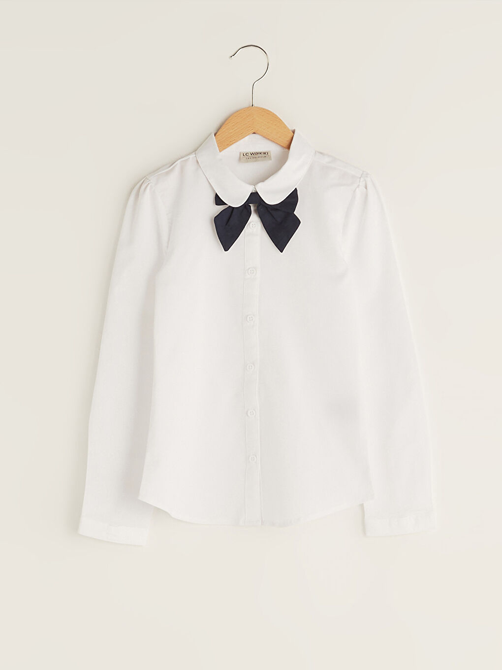 LCW Kids Basic Long Sleeve Poplin Girl Shirt -W11383Z4-R9K