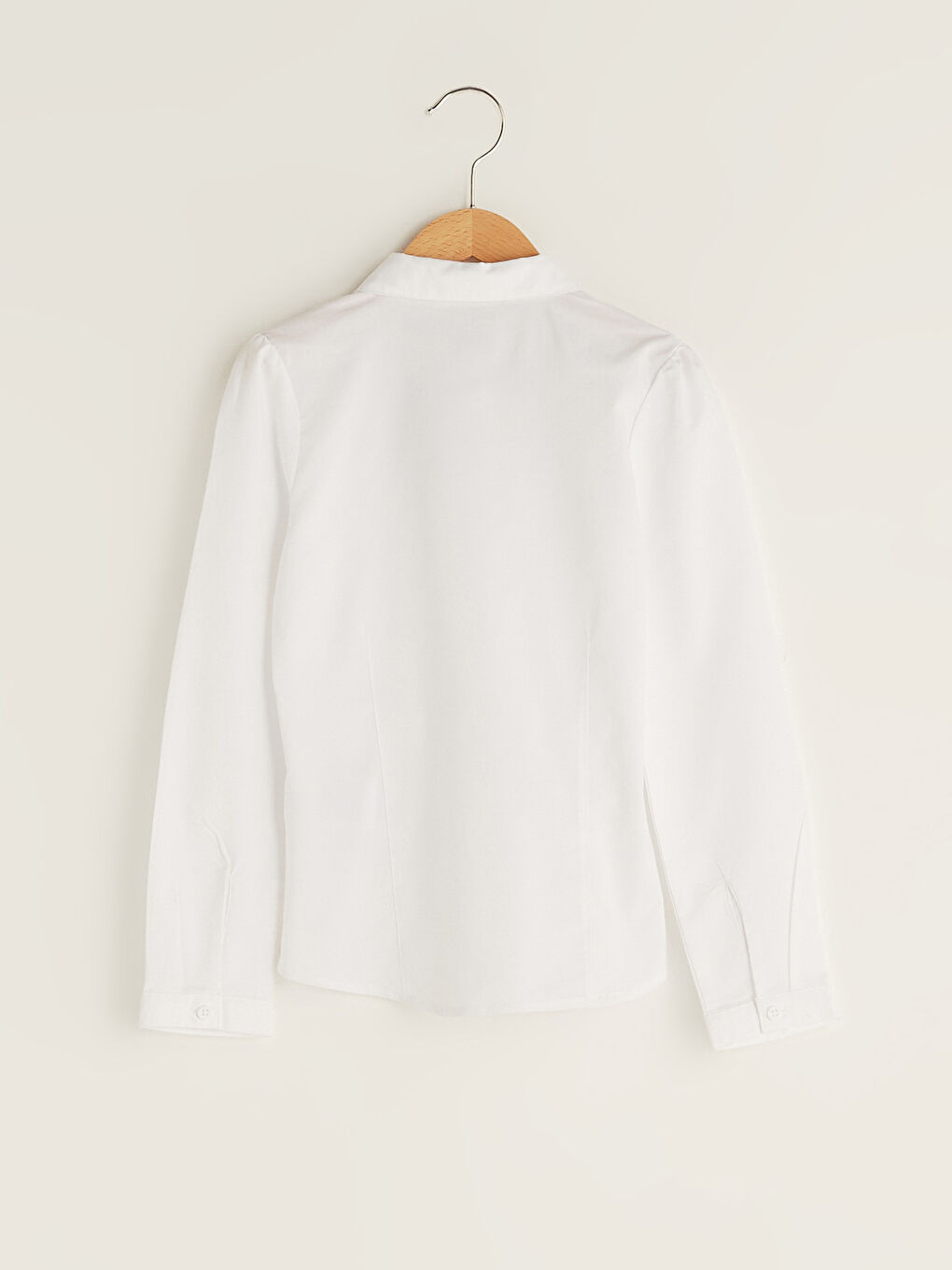 LCW Kids Basic Long Sleeve Poplin Girl Shirt -W11383Z4-R9K