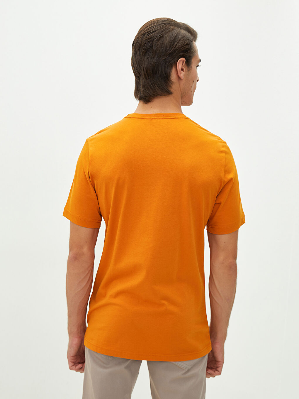 Crew Neck Short Sleeve Basic Men's T-shirt-4