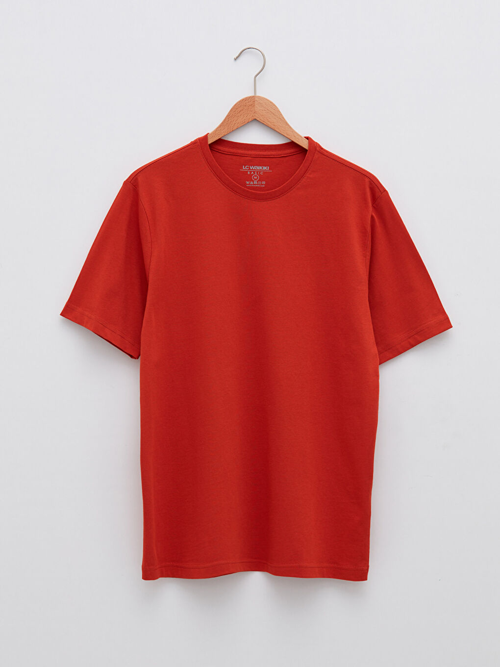 تيشيرت أساسي كم قصير بياقة دائرية للرجال-5