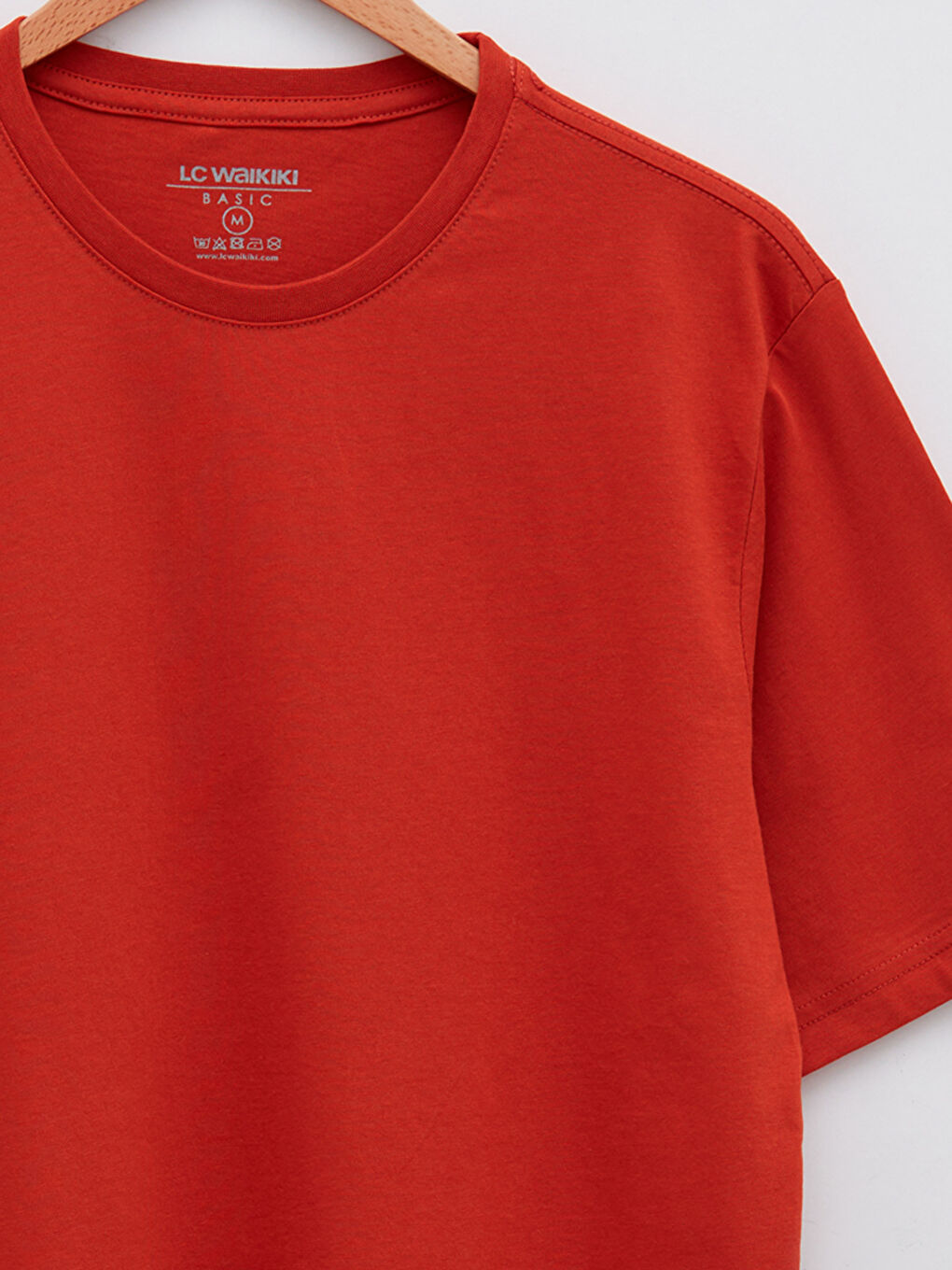 تيشيرت أساسي كم قصير بياقة دائرية للرجال-7