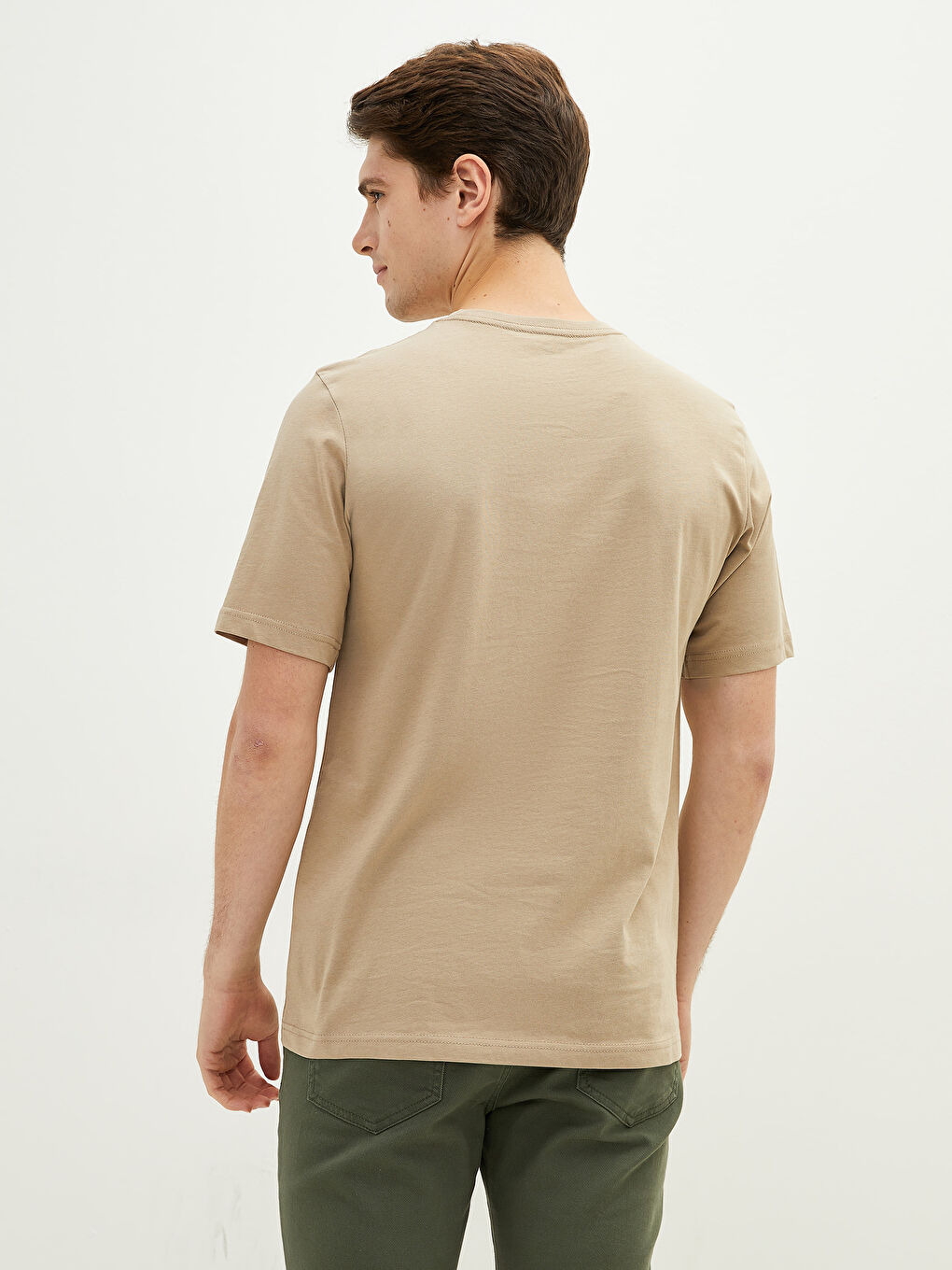 Crew Neck Short Sleeve Basic Men's T-shirt-4