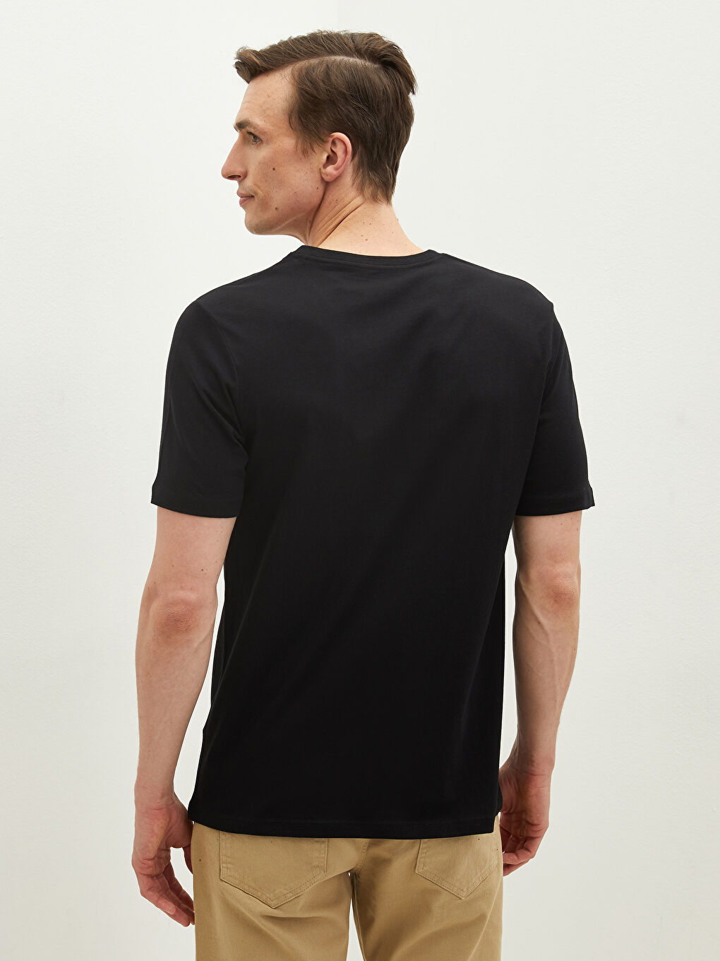 LCWAIKIKI Basic V-Ausschnitt Kurzarm Basic Baumwolle Herren T-Shirt -W11400Z8-CVL