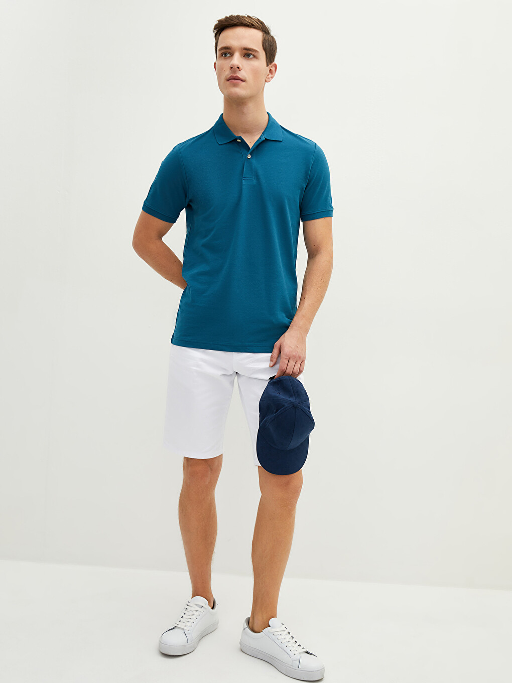 T-shirt Pique Me Jakë Polo Dhe Mëngë Të Shkurtra Për Burra-1