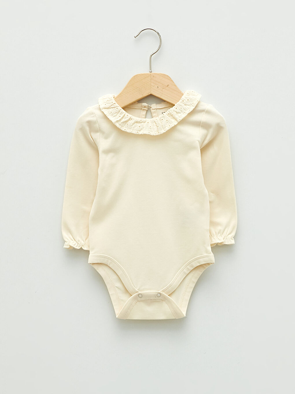 Body bébé à col rond et manches longues avec fermeture à pression pour filles