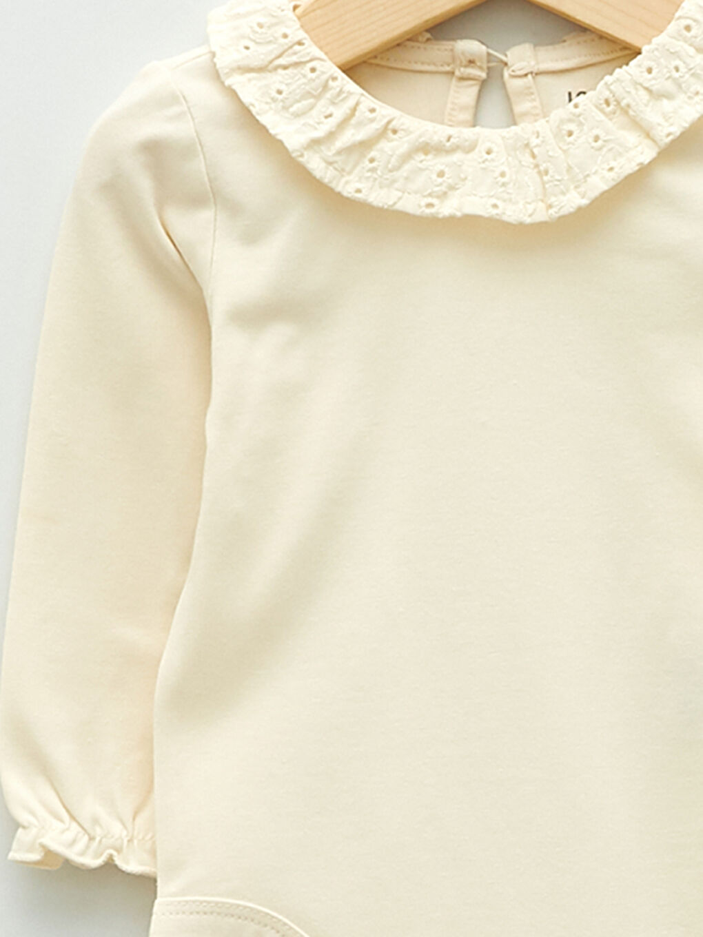 Body bébé à col rond et manches longues avec fermeture à pression pour filles-2