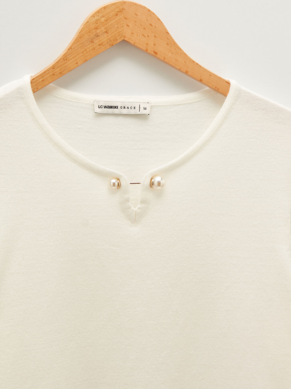 V-ს ფორმის დეკოლტეს მქონე ტრიკოტაჟის სვიტერი ქალებისთვის-6