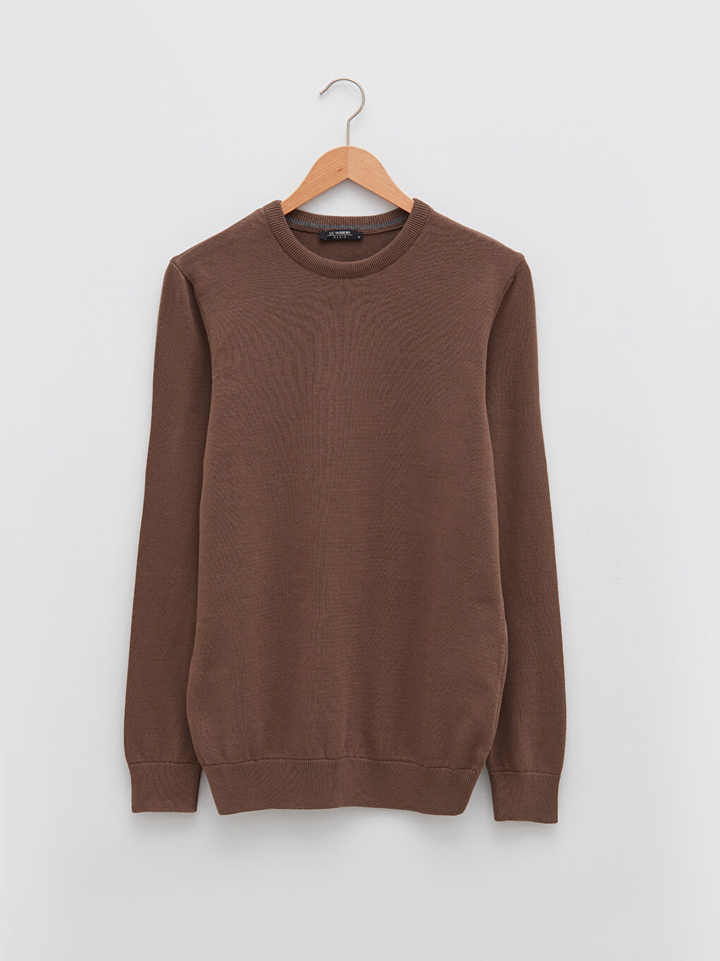 LCWAIKIKI Basic Crew Neck Long Sleeve Thin Men's Tricot Sweater -W11438Z8-CTC