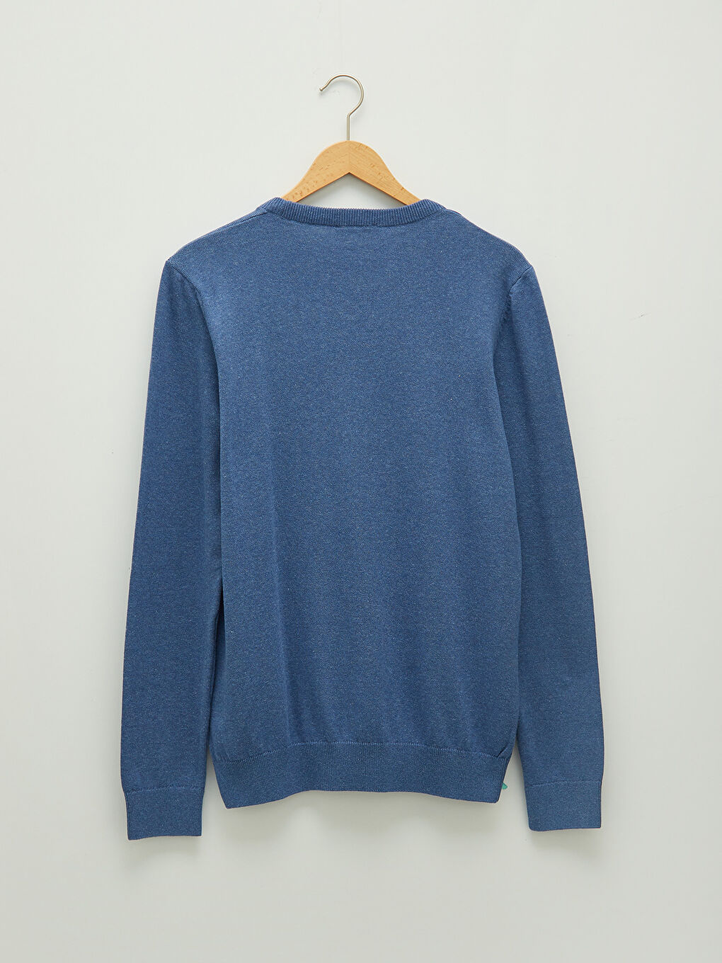 Crew Neck Long Sleeve Thin Men's Tricot Sweater-6