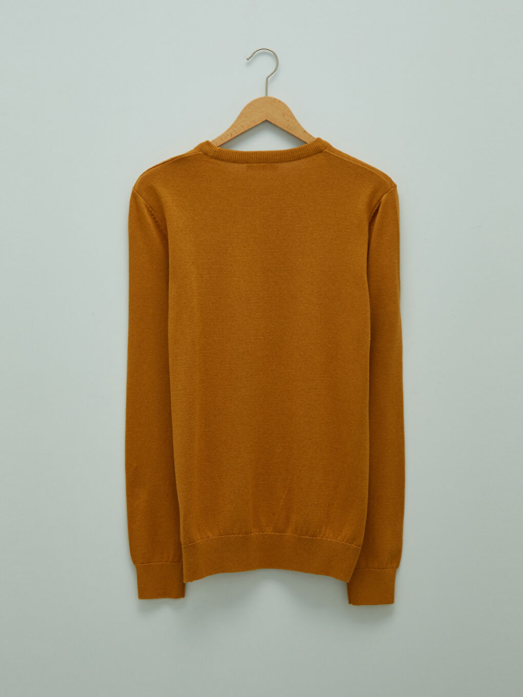 Crew Neck Long Sleeve Thin Men's Tricot Sweater-6