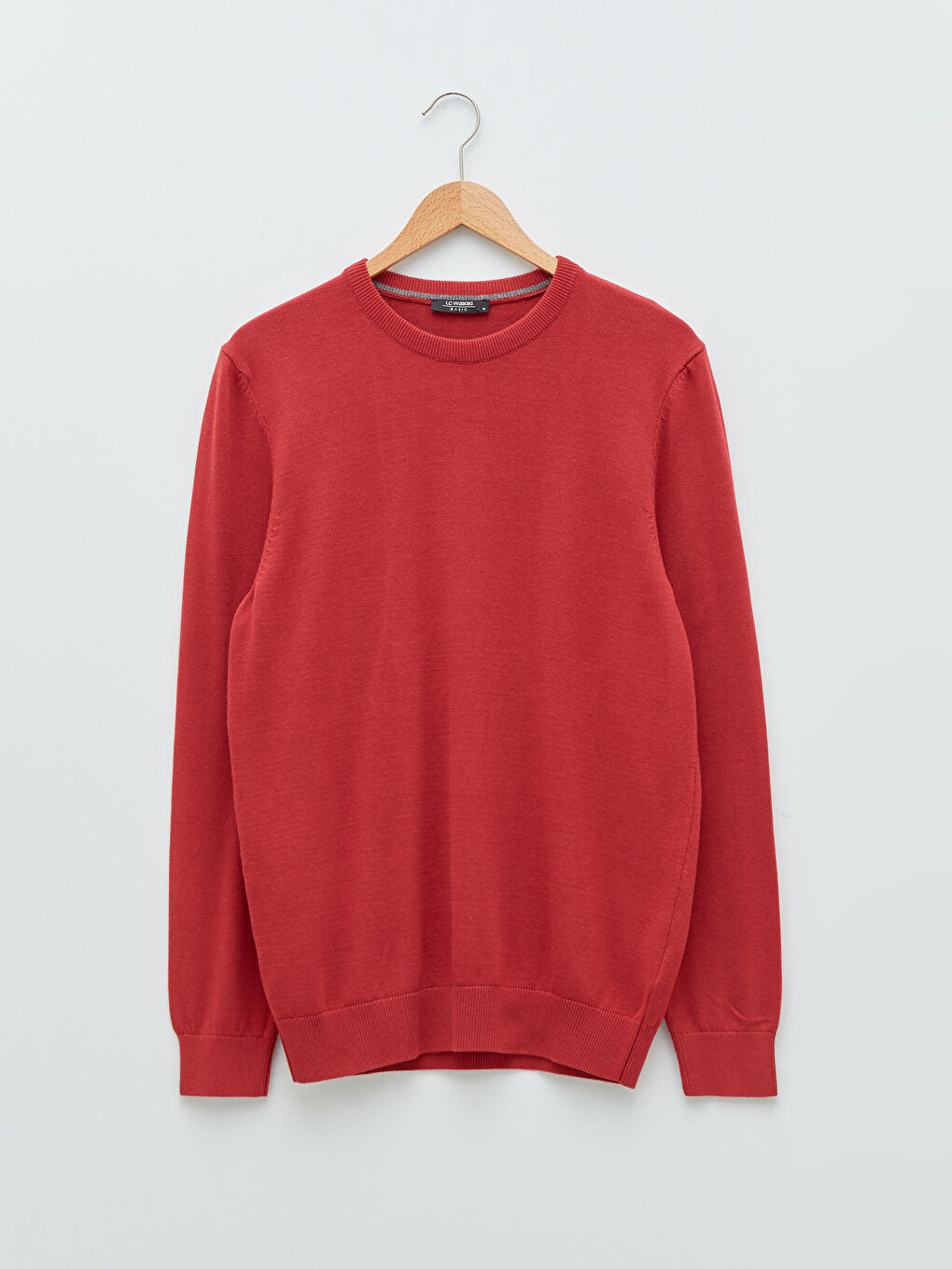 LCWAIKIKI Basic Crew Neck Long Sleeve Thin Men's Tricot Sweater -W11438Z8-R3P
