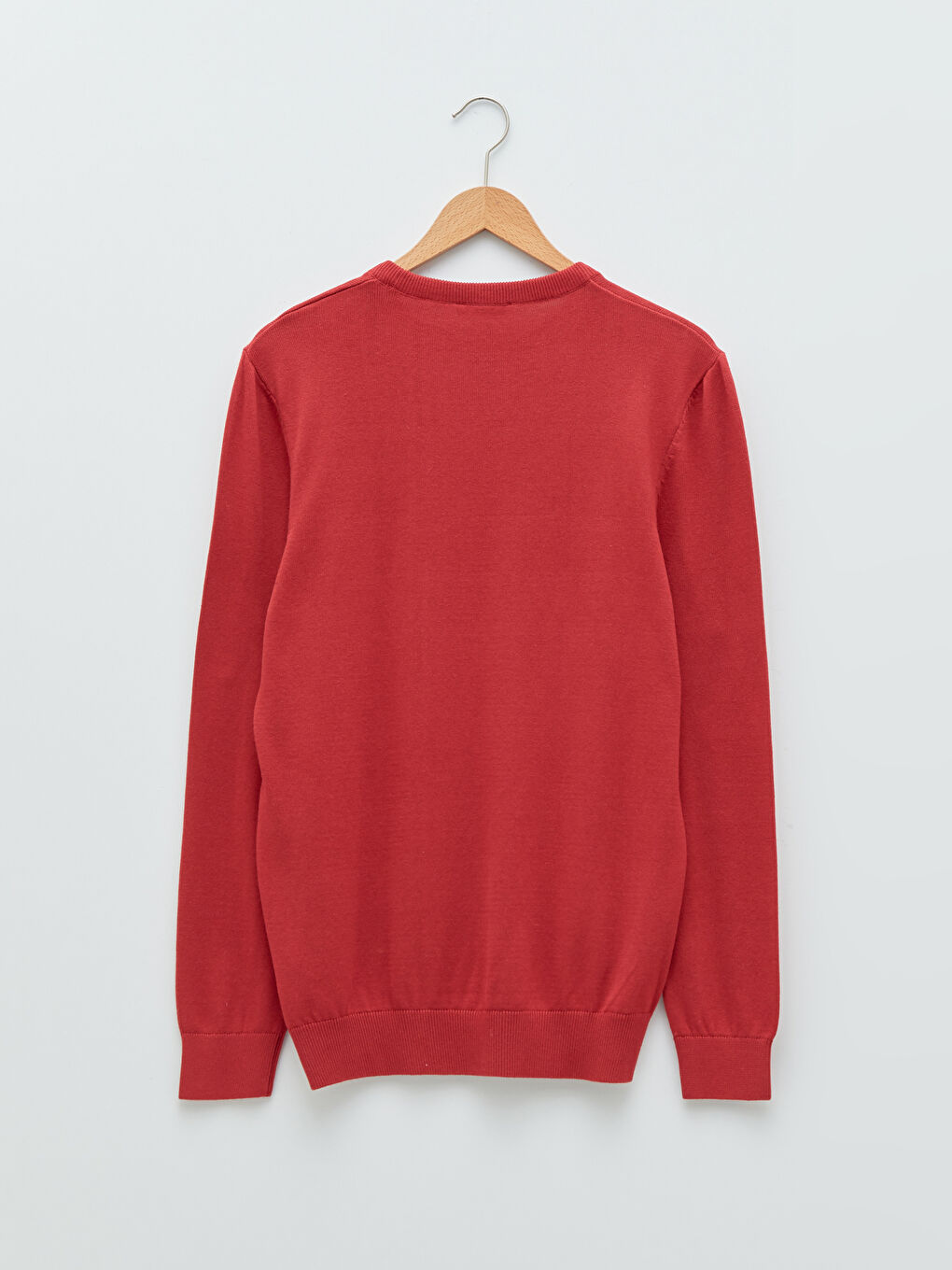 LCWAIKIKI Basic Crew Neck Long Sleeve Thin Men's Tricot Sweater -W11438Z8-R3P