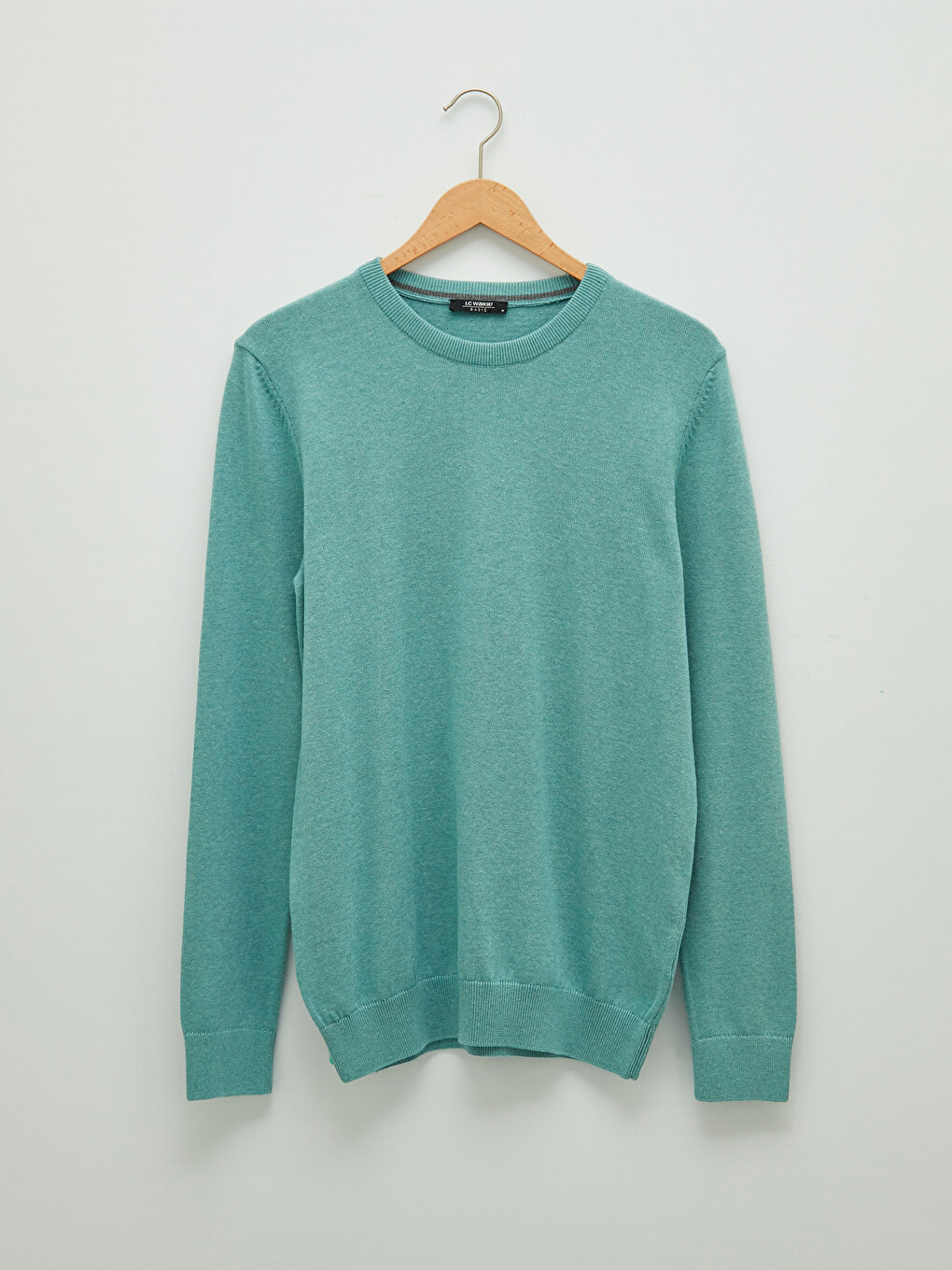 Rundhalsausschnitt Langarm Dünner Herren Strickpullover-6