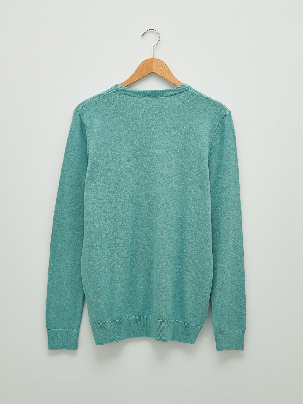 Rundhalsausschnitt Langarm Dünner Herren Strickpullover-7
