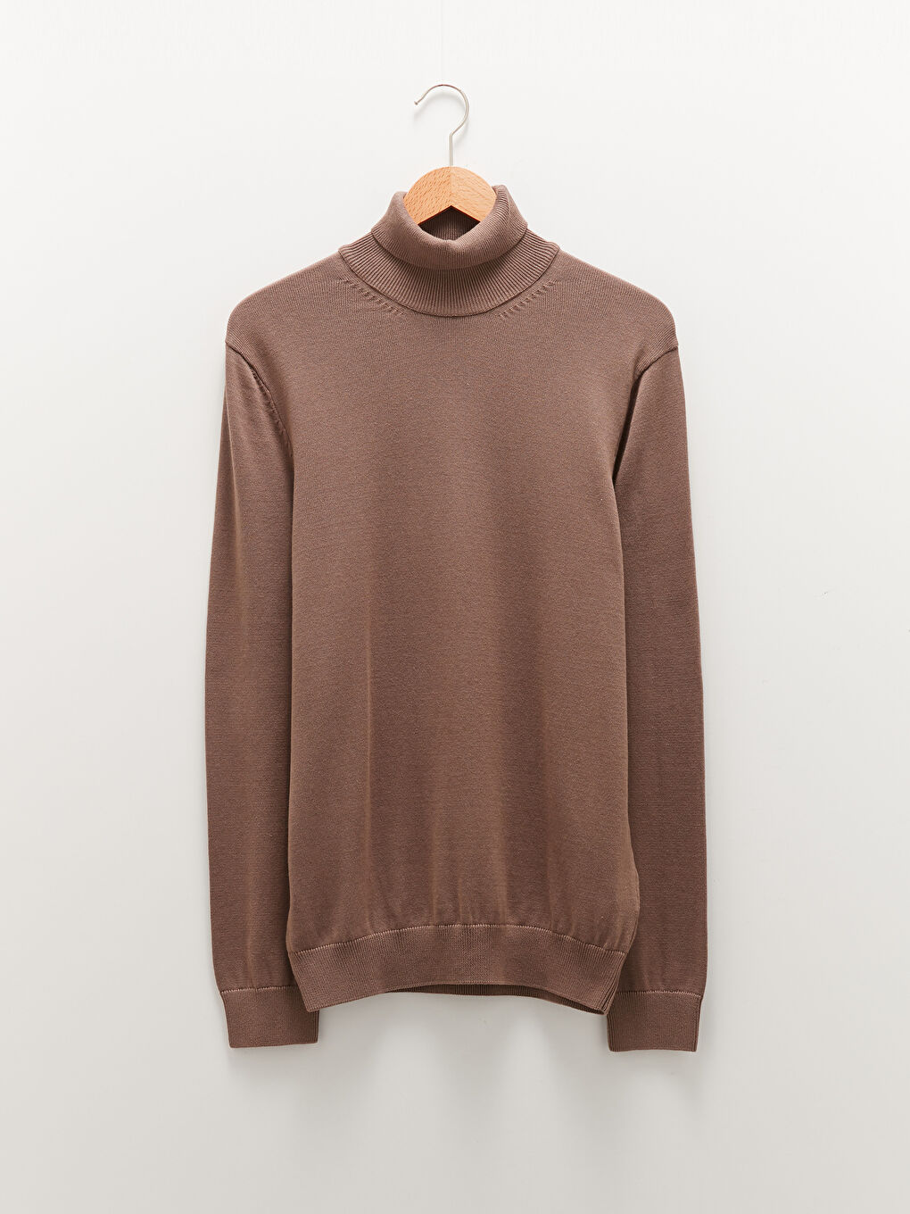 Turtleneck Long Sleeve Thin Men's Tricot Sweater-4