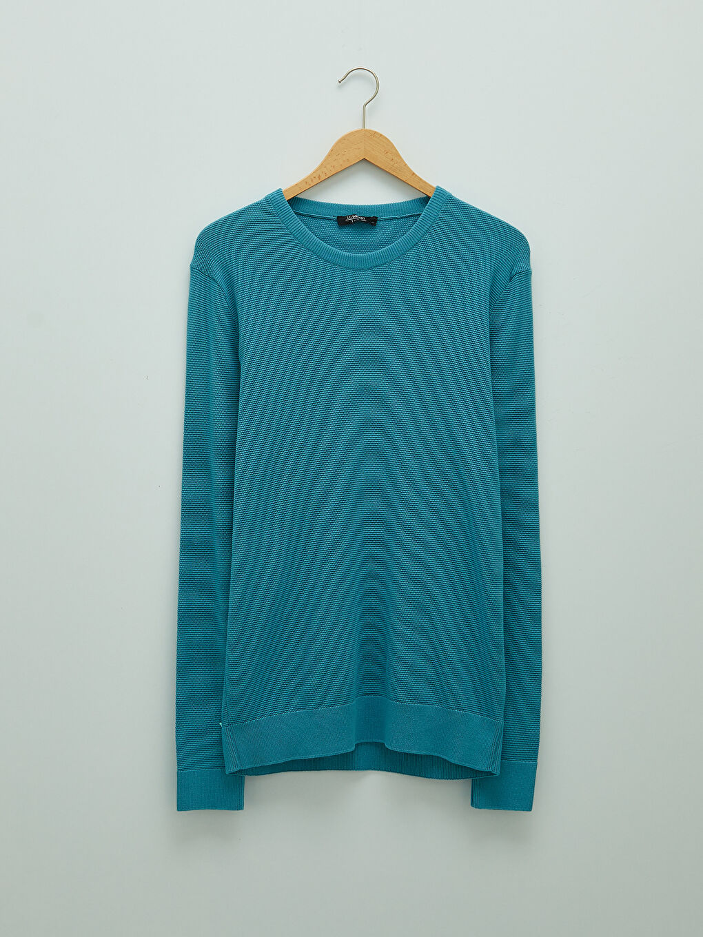 LCWAIKIKI Basic Crew Neck Long Sleeve Thin Men's Tricot Sweater -W11445Z8-DNT