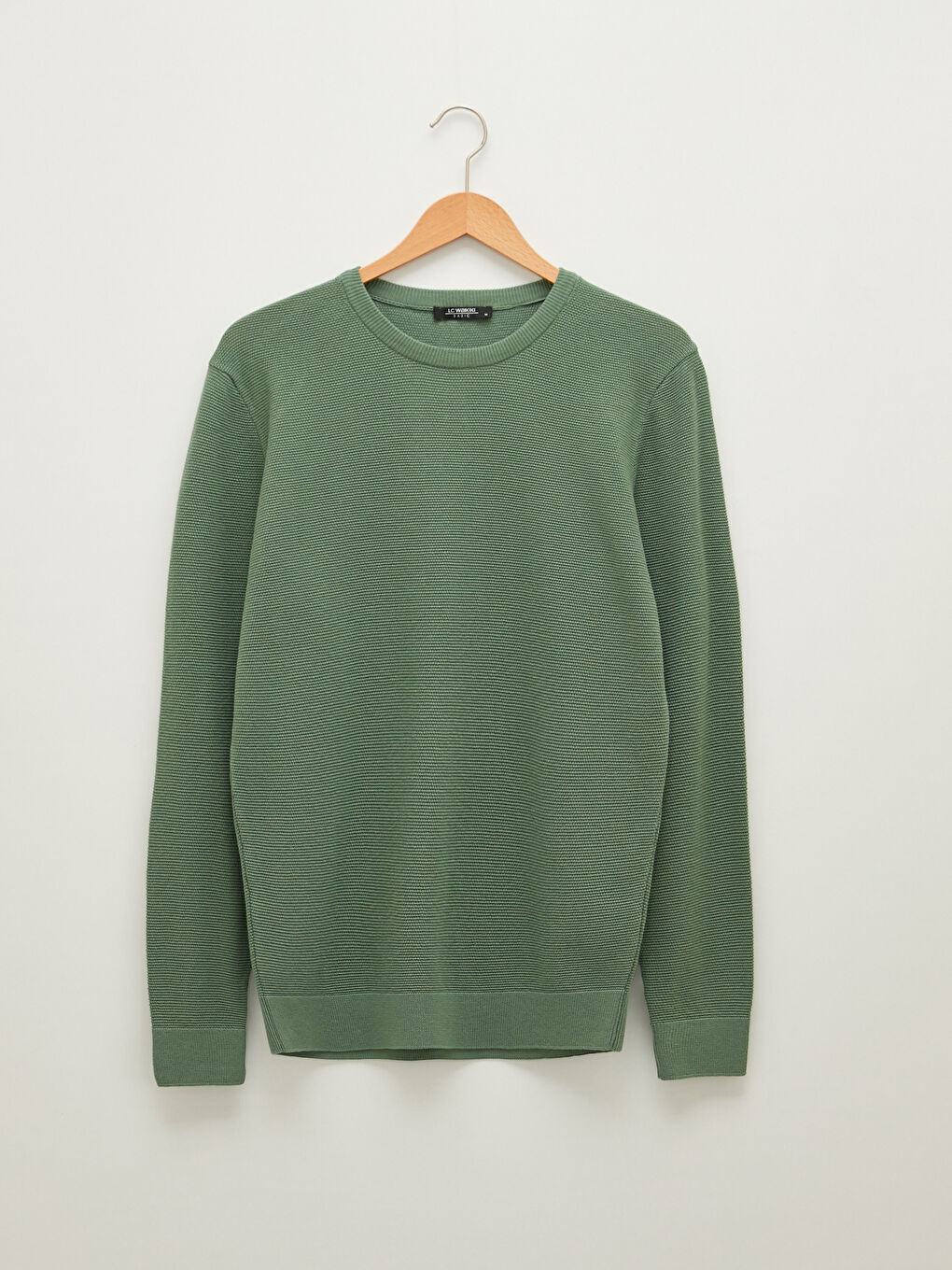 LCWAIKIKI Basic Crew Neck Long Sleeve Thin Men's Tricot Sweater -W11445Z8-DTF