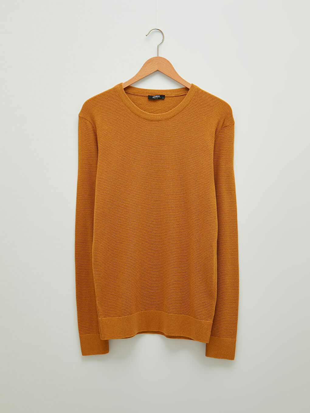 Crew Neck Long Sleeve Thin Men's Tricot Sweater-6