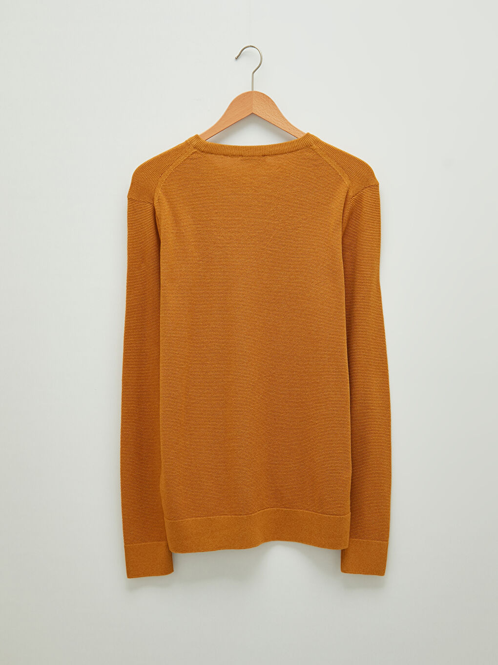 Crew Neck Long Sleeve Thin Men's Tricot Sweater-7