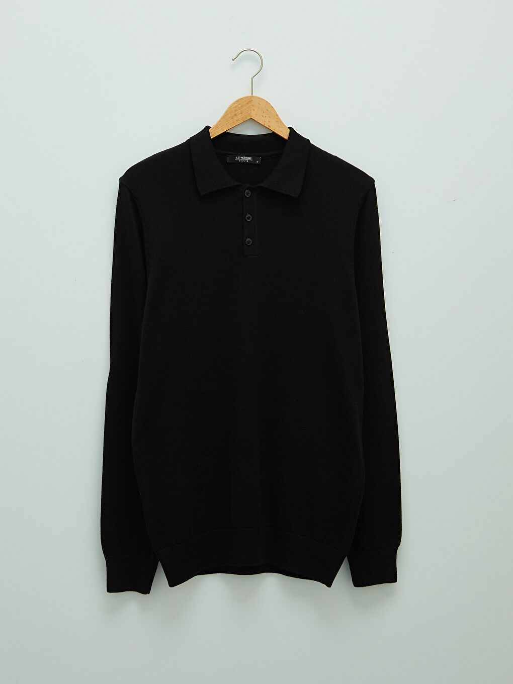 LCWAIKIKI Classic Polo Neck Long Sleeve Thin Men's Tricot Sweater -W11446Z8-CVL
