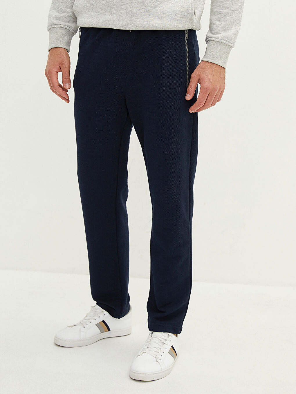 Lacivert Standart Kalıp Erkek Eşofman Altı-2