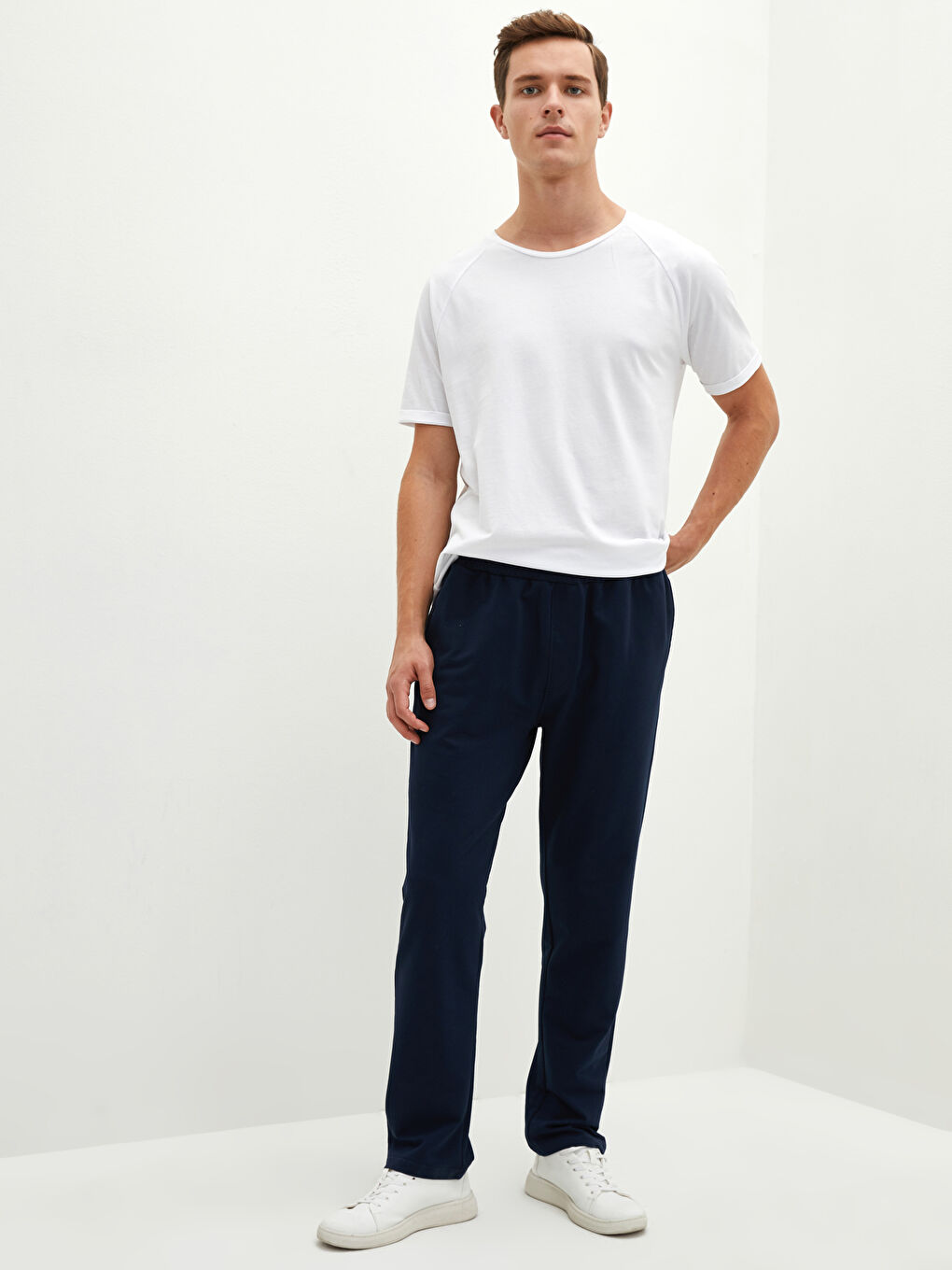 Lacivert Standart Kalıp Erkek Eşofman Altı-1