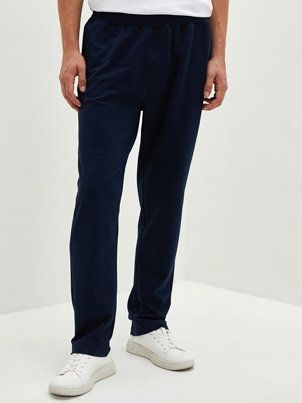 Lacivert Standart Kalıp Erkek Eşofman Altı-2