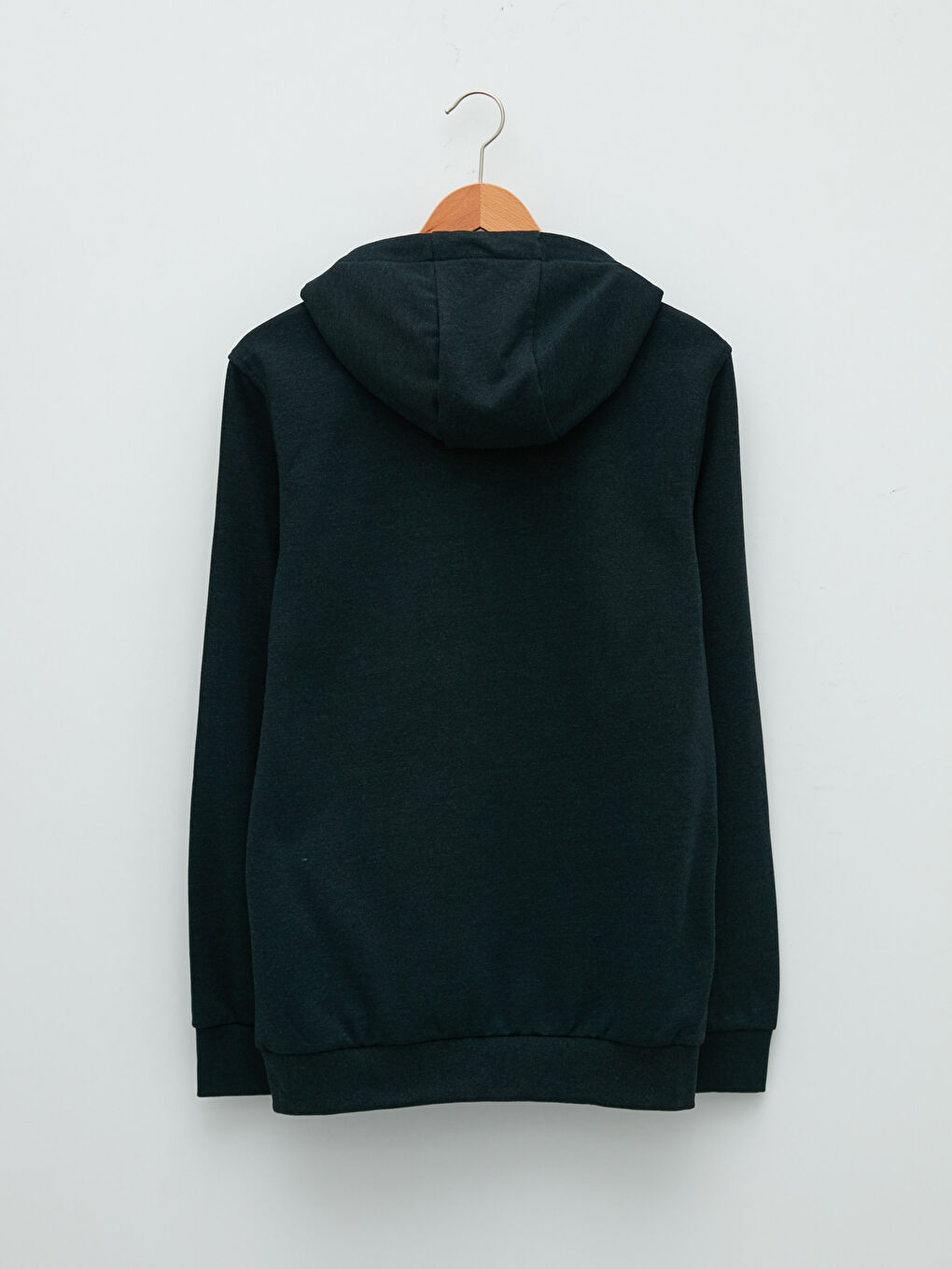 LCWAIKIKI Basic Yeşil Uzun Kollu Kalın Erkek Kalın Hoodie - 6