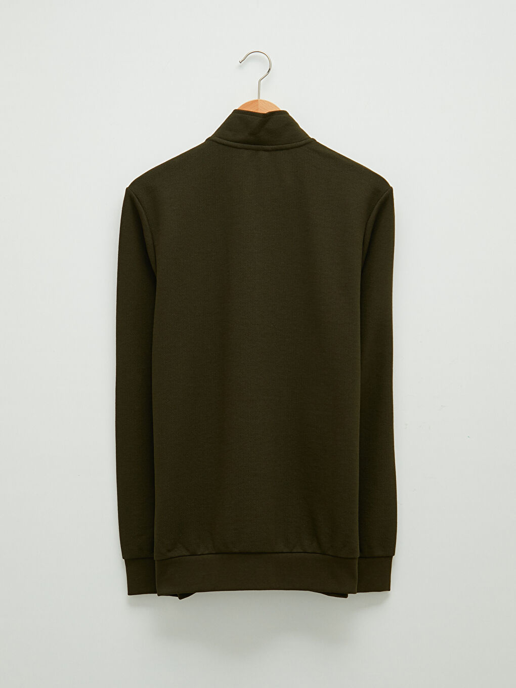 Relaxed Fit Turtle Neck Long Sleeve Men's Cardigan-6