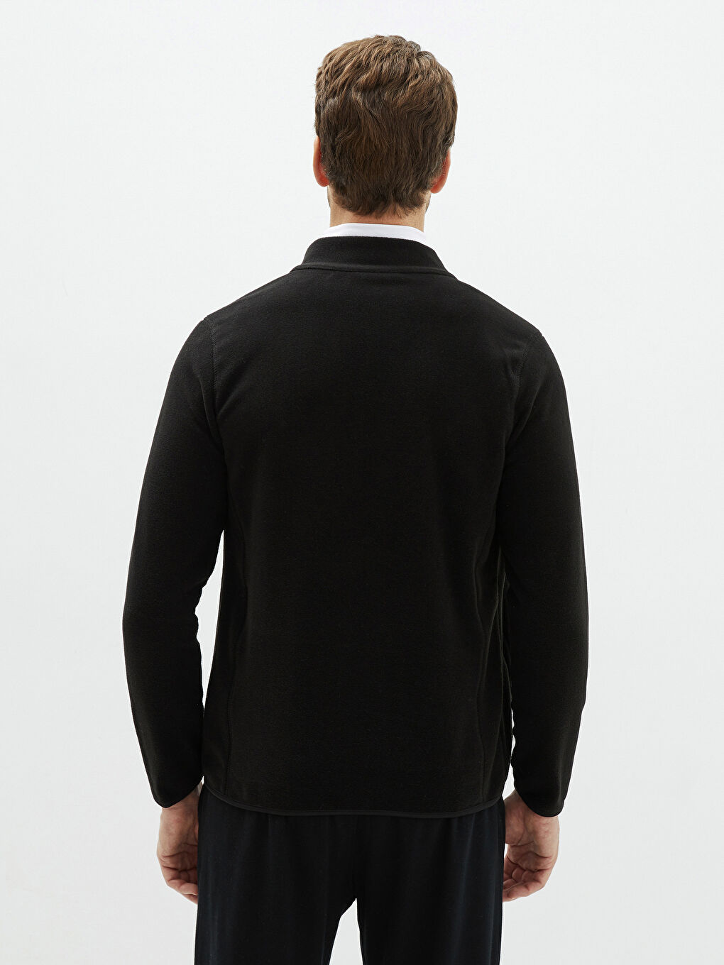 Funnel Neck Long Sleeve Polar Men's Sweatshirt-4