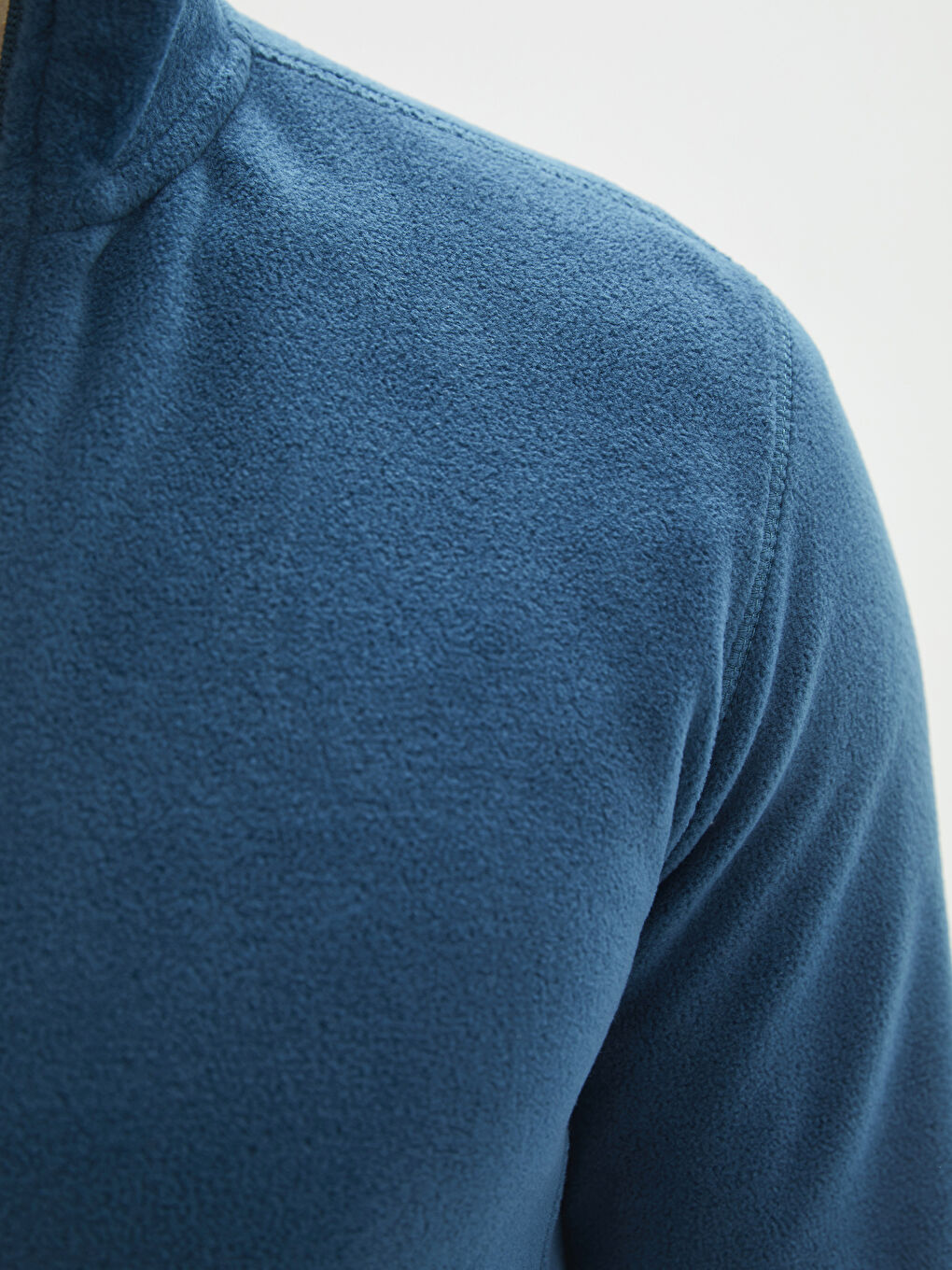 Толстовка с длинным рукавом и воротником-трубой из полярного материала для мужчин-3